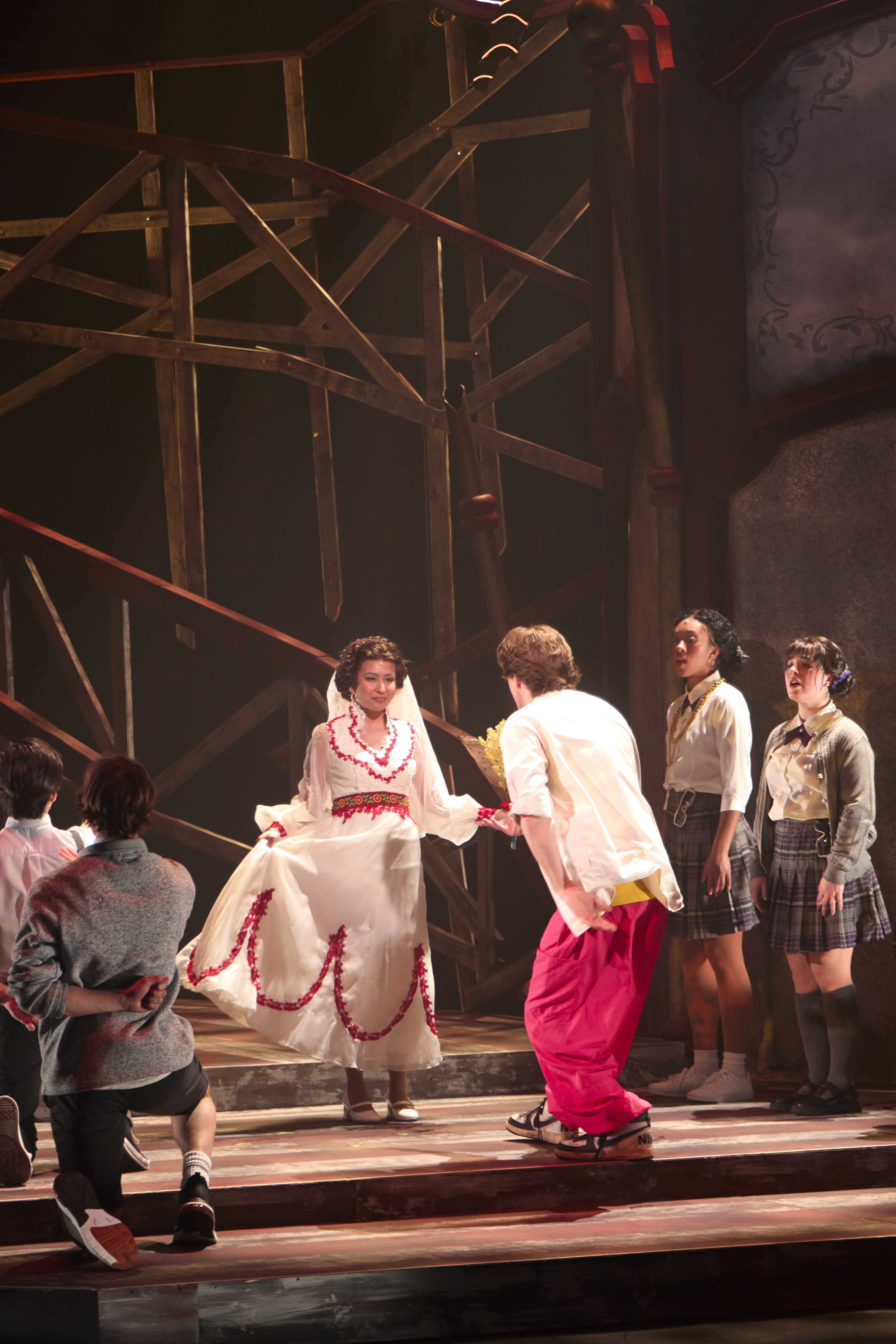 Ride The Cyclone staircase staging